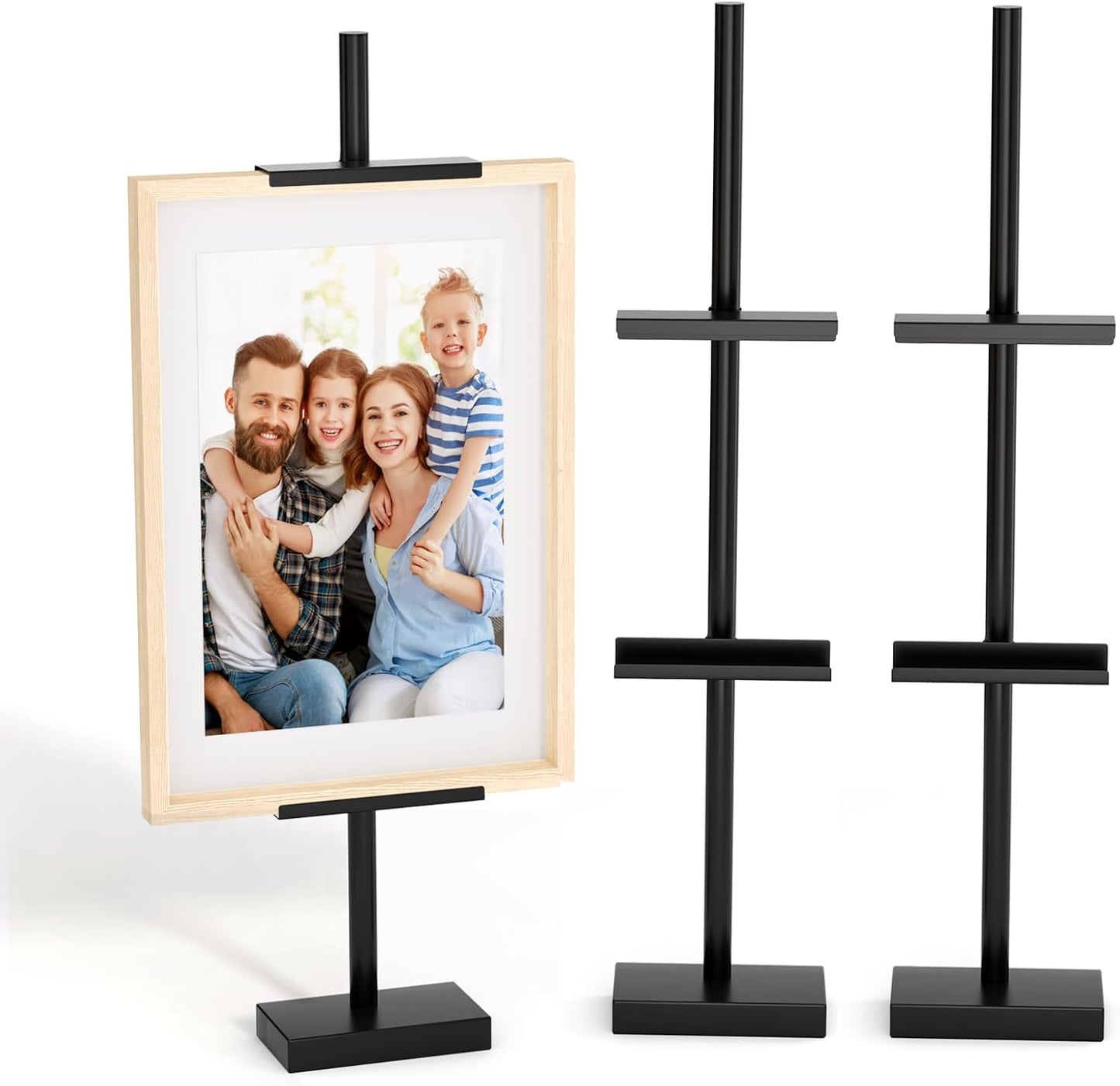 Adjustable Tabletop Easel Stand, Picture Easels for Display Up to 29" H, Metal Picture Frame Holder Stand Table for Art, Photo (Gold)