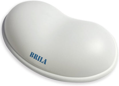 BRILA Ergonomic Silicone Mouse Wrist Rest, Cooling Silica Gel PU Leather Mouse Wrist Support Pad for Office Work and Laptop Computer Gaming
