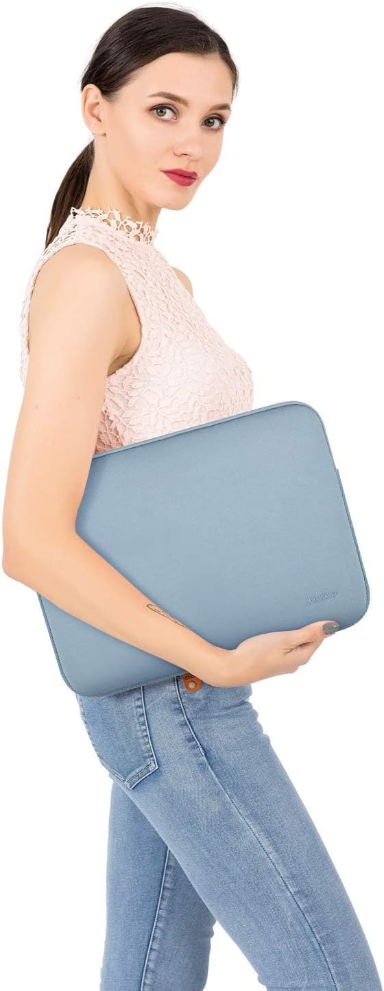 MOSISO Laptop Case 13.3 inch, 13-13.3 inch Laptop Sleeve Bag Compatible with MacBook Air/Pro 13/Pro 14 M5 M4 M3 M2 M1, HP Dell ASUS Lenovo, Neoprene Computer Sleeve Bag with Small Case, Baby Pink - Colors B