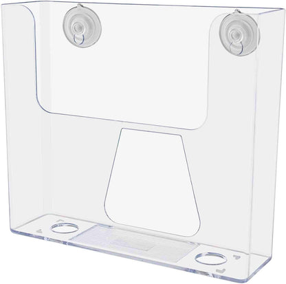 Marketing Holders 6 Pack Suction Cup Brochure Holder Holds 7.5 Inch Wide Literature or Brochures Window or Glass Wall Mount Display Indoor Graphic Images Amenity Flyers or Reference Sheet Racks