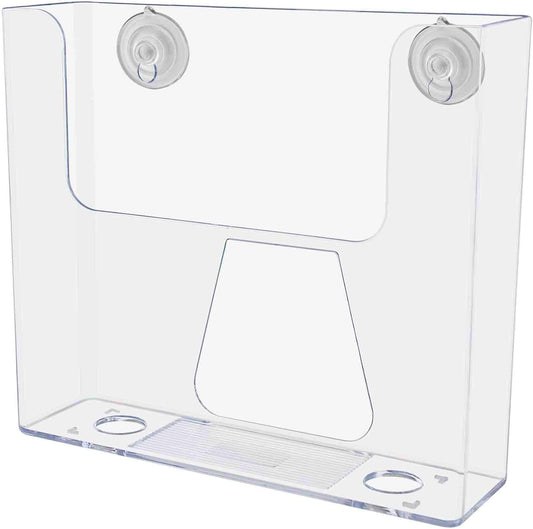 Marketing Holders 6 Pack Suction Cup Brochure Holder Holds 7.5 Inch Wide Literature or Brochures Window or Glass Wall Mount Display Indoor Graphic Images Amenity Flyers or Reference Sheet Racks