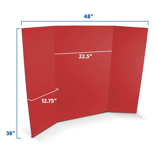 Flipside Products 36” x 48” Project Boards for Presentations, Science Fair, School Projects, Event Displays and Trifold Picture Board, Proudly Made in USA - Black - 4 Pack
