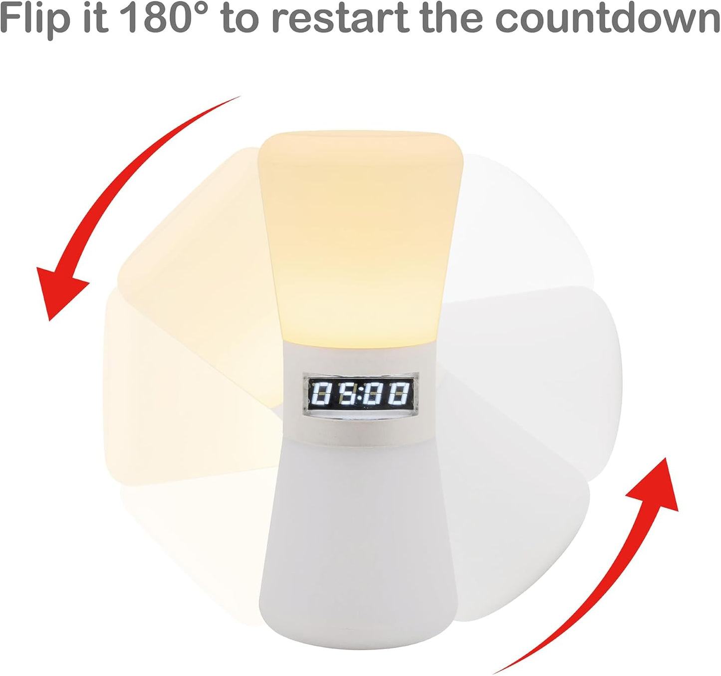 LED Visual Timer & Digital Hourglass, Rechargeable ADHD Timer for Kids and Adults, 1-99 Mins Adjustable Countdown Timer with Flowing Light, Portable Electronic Sand Timer for Classroom, Home