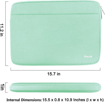 Laptop Case Sleeve 15.6 inch, Shockproof Protective Notebook Case with Accessory Pocket, Briefcase Carrying Laptop Cover for 15.6" HP, ASUS, Dell, Lenovo, Acer, Black
