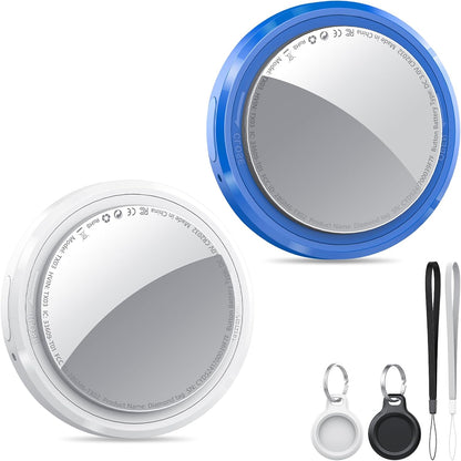 New Tracker Tag-1 Pack (Black), QCOQ Bluetooth 5.3 Tracker Tag Work with Apple Find My (iOS Only), Smart Tag with Protective Case/Keychain/Lanyard, Item Finder for Key/Wallet/Bag, Replaceable Battery