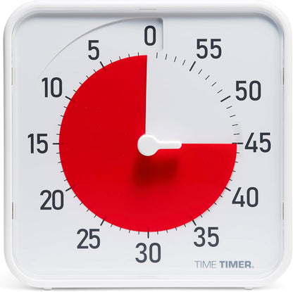 TIME TIMER 12 inch Visual Timer 60 Minute Kids Desk Countdown Clock with Dry Erase Activity Card, Also Magnetic for Classroom, Homeschooling Study Tool, Task Reminder, Home and Kitchen Timer