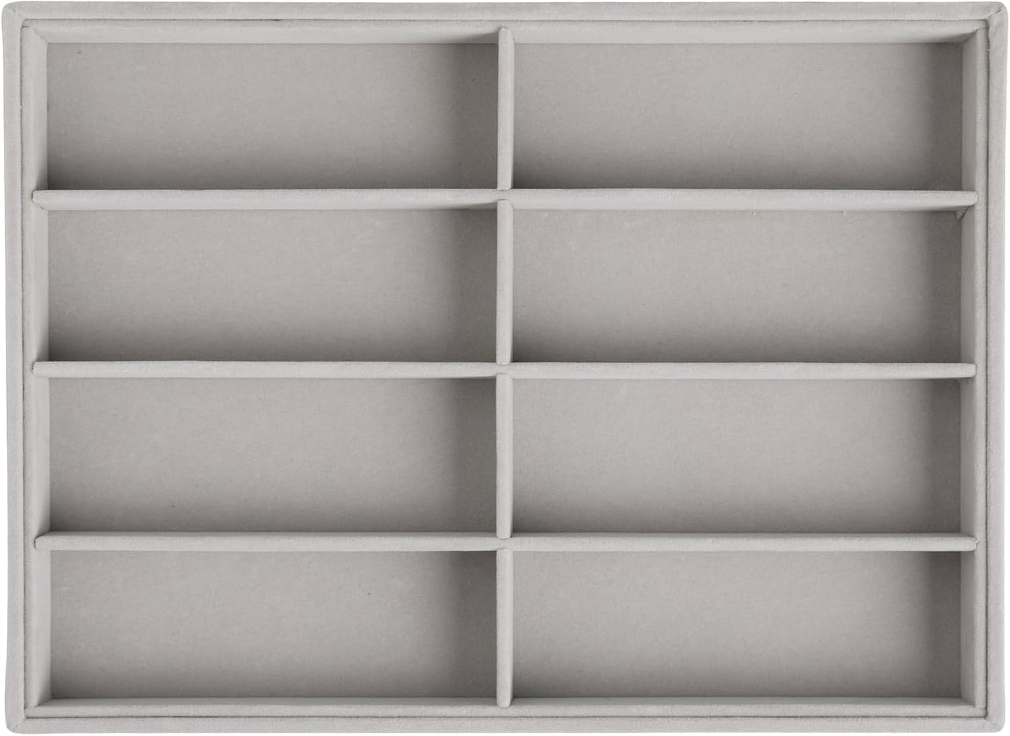 Frebeauty Sunglass Organizer,Velvet Glasses Organizer,8-Slot Sunglasses Tray for Drawer, Men's/Women's Sunglasses Box, Glasses Holder for Watch Stackable Eyeglass/Eyewear Display Tray(Beige)
