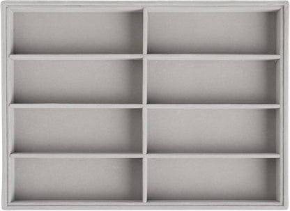 Frebeauty Sunglass Organizer,Velvet Glasses Organizer,8-Slot Sunglasses Tray for Drawer, Men's/Women's Sunglasses Box, Glasses Holder for Watch Stackable Eyeglass/Eyewear Display Tray(Beige)