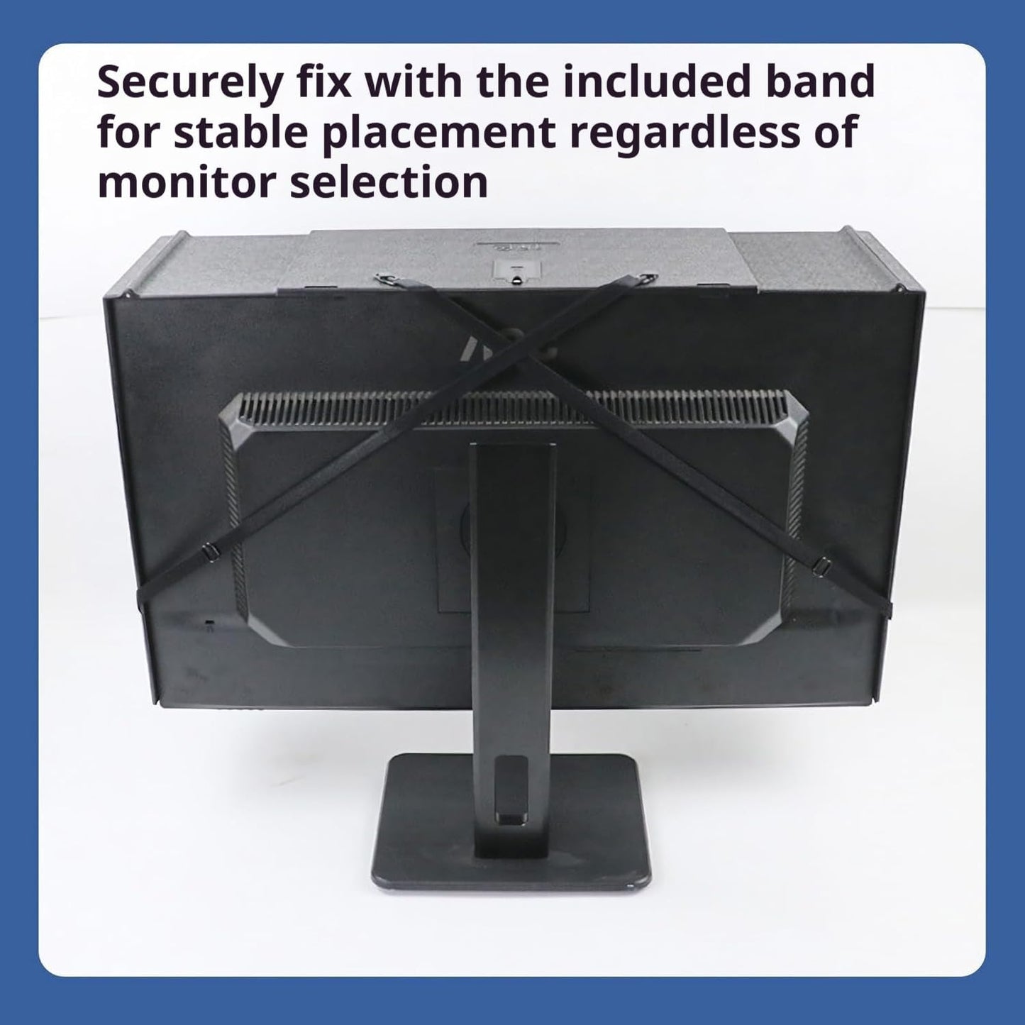 17–27 Inch Foldable Adjustable Monitor Hood | Privacy Sunshade (Fits 16.15–27.95in W/41–71cm, ≤14.17in H/≤36cm) | Not for Curved Monitors