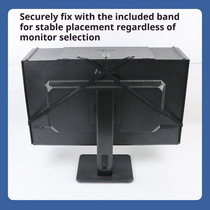17–27 Inch Foldable Adjustable Monitor Hood | Privacy Sunshade (Fits 16.15–27.95in W/41–71cm, ≤14.17in H/≤36cm) | Not for Curved Monitors