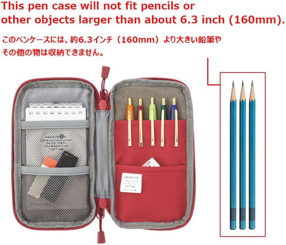 LIHITLAB Compact Pen Case, Water & Stain Repellent