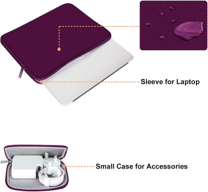 MOSISO Laptop Case 13.3 inch, 13-13.3 inch Laptop Sleeve Bag Compatible with MacBook Air/Pro 13/Pro 14 M5 M4 M3 M2 M1, HP Dell ASUS Lenovo, Neoprene Computer Sleeve Bag with Small Case, Baby Pink - Colors B