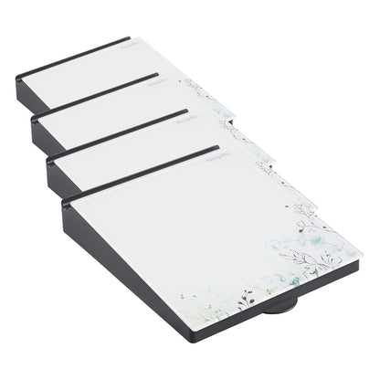 ECR4Kids MessageStor Dry-Erase Glass Board Memo Station, Desk Organizer, Assorted