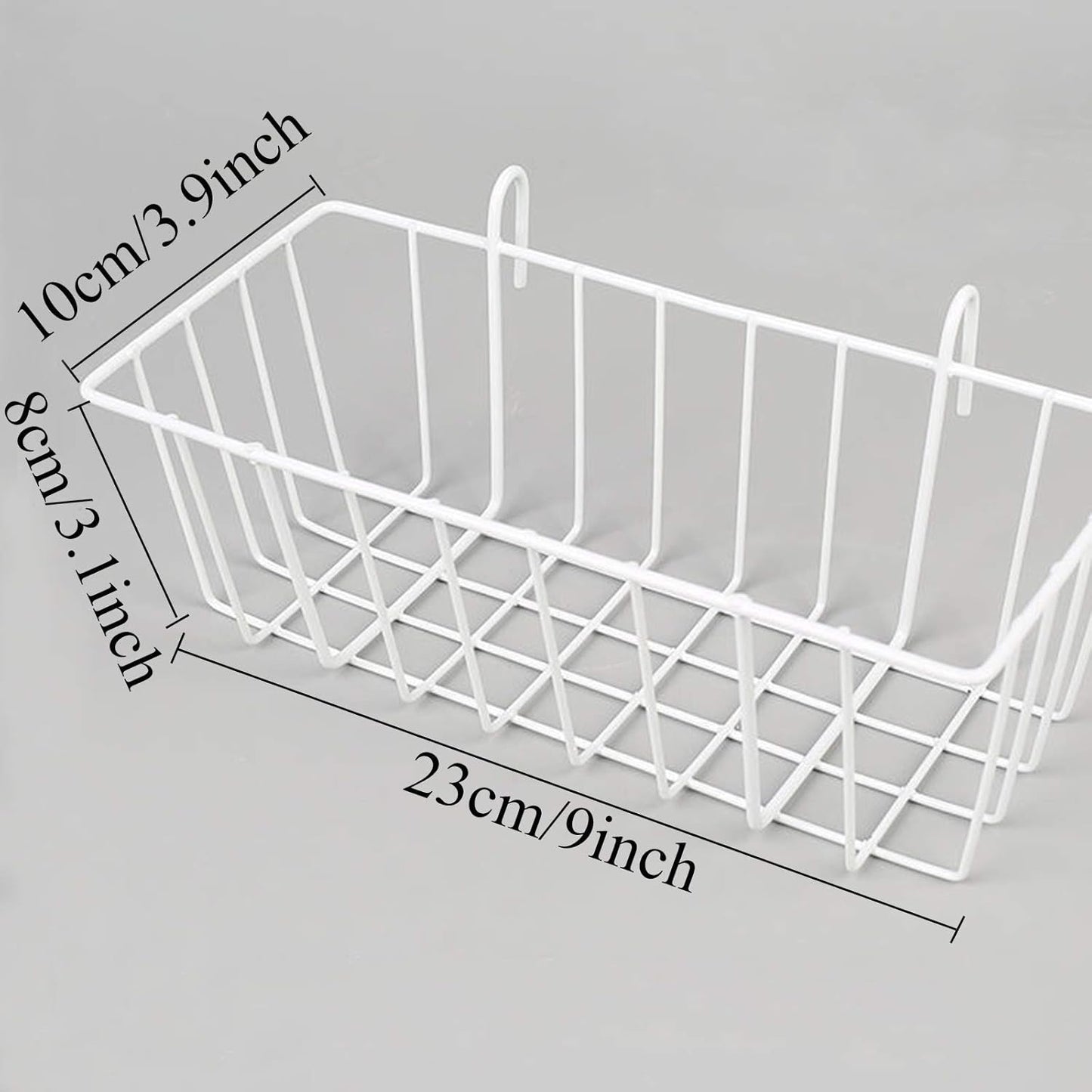 Wall Grid Accessories Wire Grid Baskets Shelf Organizer for Grid Panel Board, 2 Pack