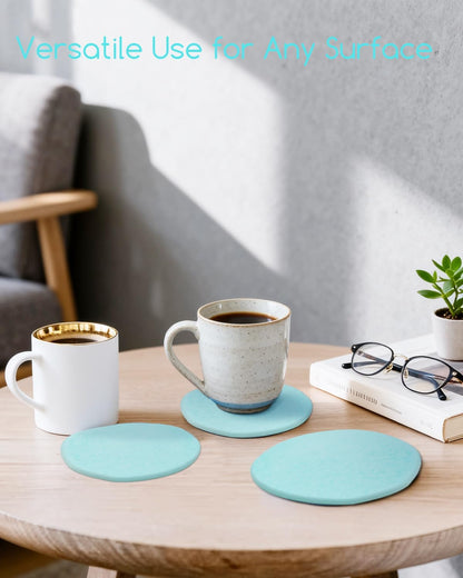 Diatomaceous Earth Coasters,3.9"x3.9", Quick-Dry, Absorbent, Heat-Resistant, Modern Stone Design, Dark Gray, Irregular Shape (2, Grey)