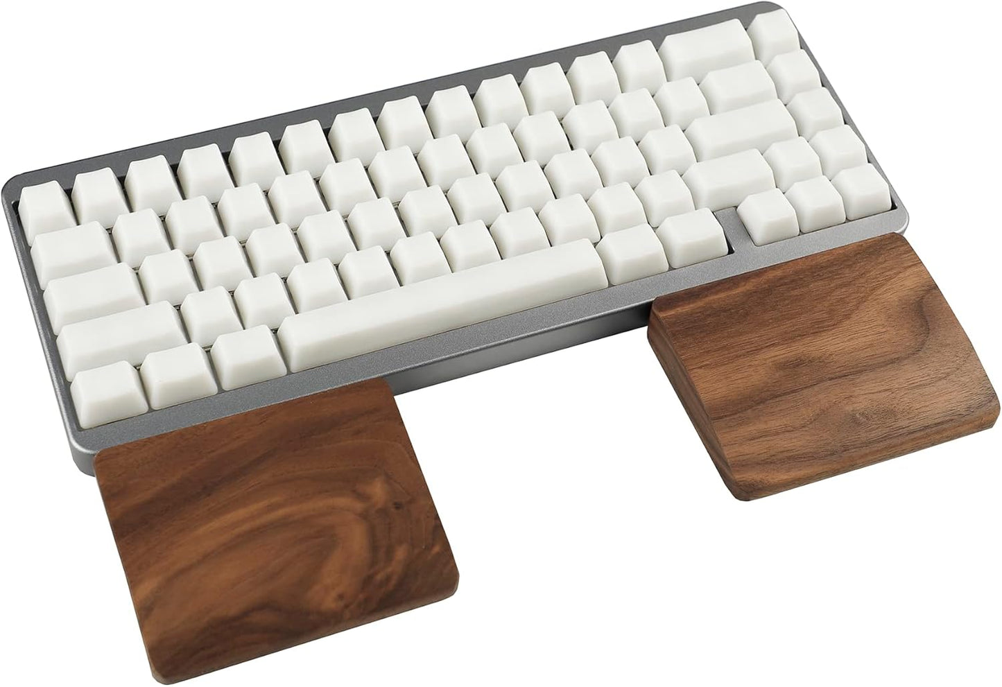 2 pcs Mini Wood Wrist Rest Portable Movable Solid Wooden Walnut Beech for Most Mechanical Keyboard Numpad Sp64