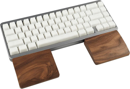 2 pcs Mini Wood Wrist Rest Portable Movable Solid Wooden Walnut Beech for Most Mechanical Keyboard Numpad Sp64