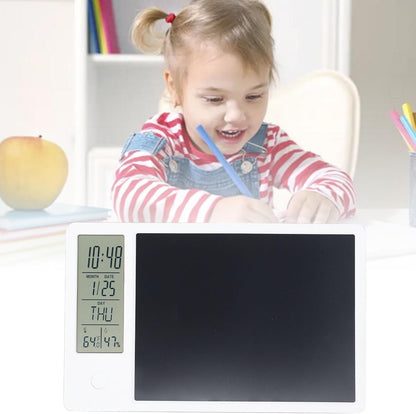Tissting Digital Calendar Memo Board 8.5x11in/21.6x27.9cm LCD Writing Pad with Time Temp Display - Rechargeable Desktop Organizer for Office Home Electronic Paperless Note Taking Planning Tool