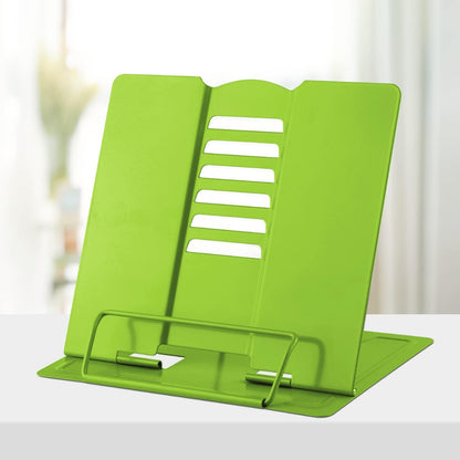 Honagu Book Stand Metal Desk Book Holder, Book Holders for Reading Hands Free, Adjustable Cookbook Documents Holder, Portable Bookstand for Music Books, Textbook, Recipe, Tablet, Ipad (Black)