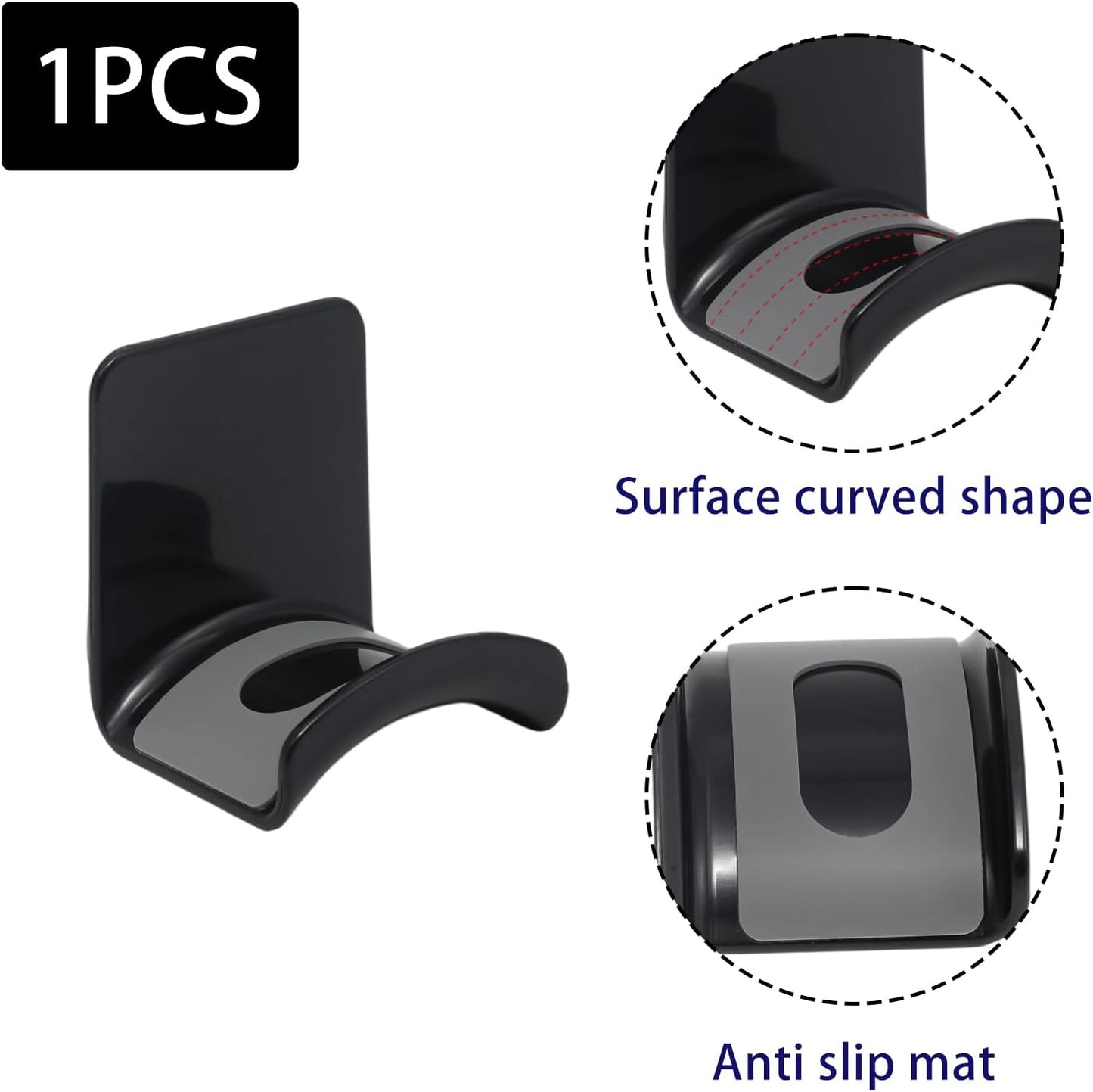 1Pcs White ABS Plastic Headphone Stand Hanger, Hanging Headset Holder Hook Under Desk, Adhesive Earphones Hangers for Desk Headphone Hanger, Most Headphones and Controller
