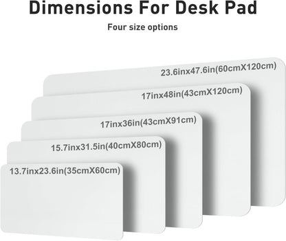 Aothia Leather Office Desk Pad Protector, Non-Slip PU Leather Desk Blotter, Waterproof Laptop Writing Mouse Pad for Office and Home, Black, 31.5" x 15.7" - Colors A
