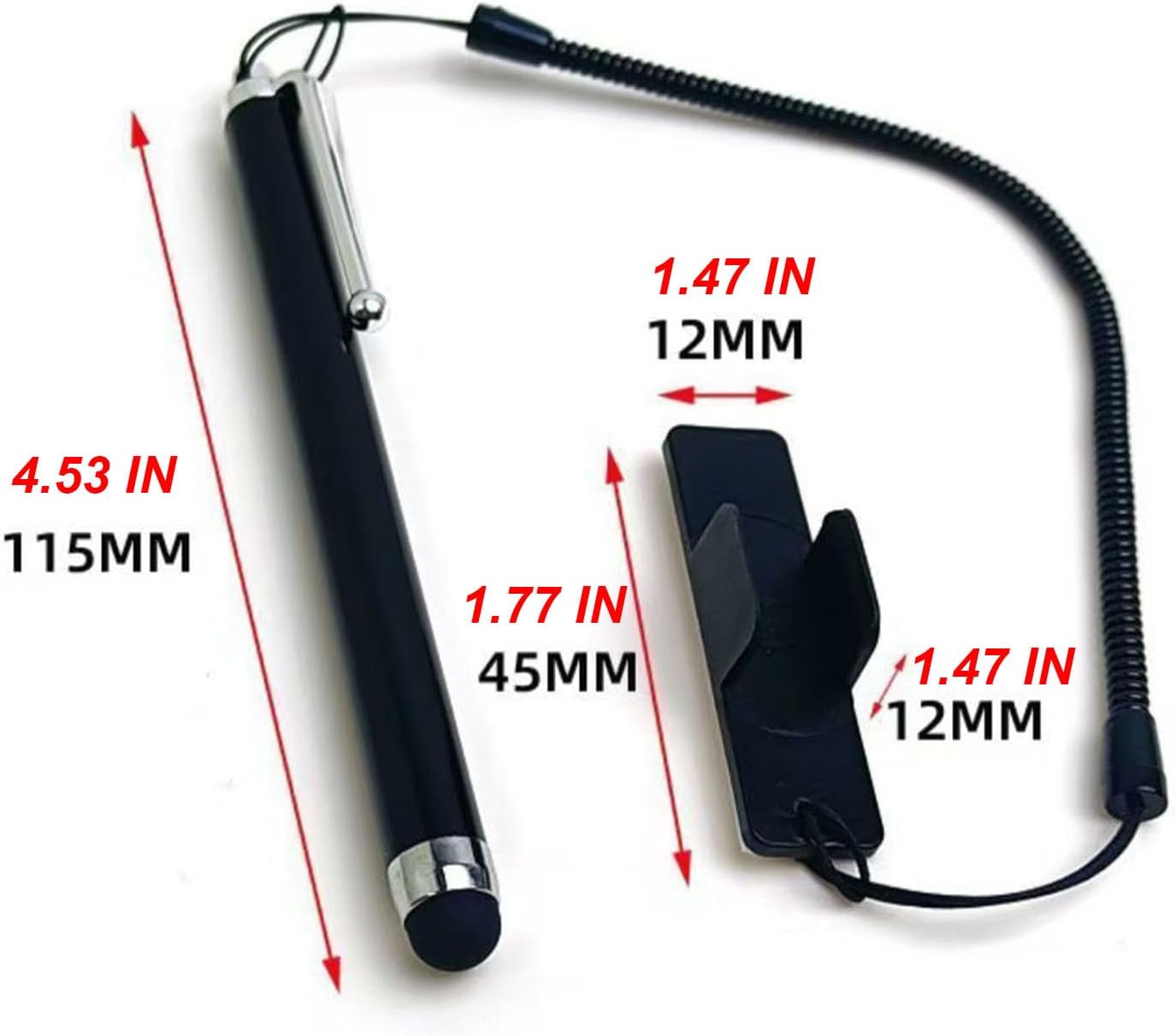 Stylus Pen for Touch Screen with Pen Holder, Bike Motorcycle Stylus Pen with Anti-Drop Spring Strap, High Precision and Sensitivity, Glove-Friendly for iPad iPhone Android Tablets Smartphone (1PCS-1)