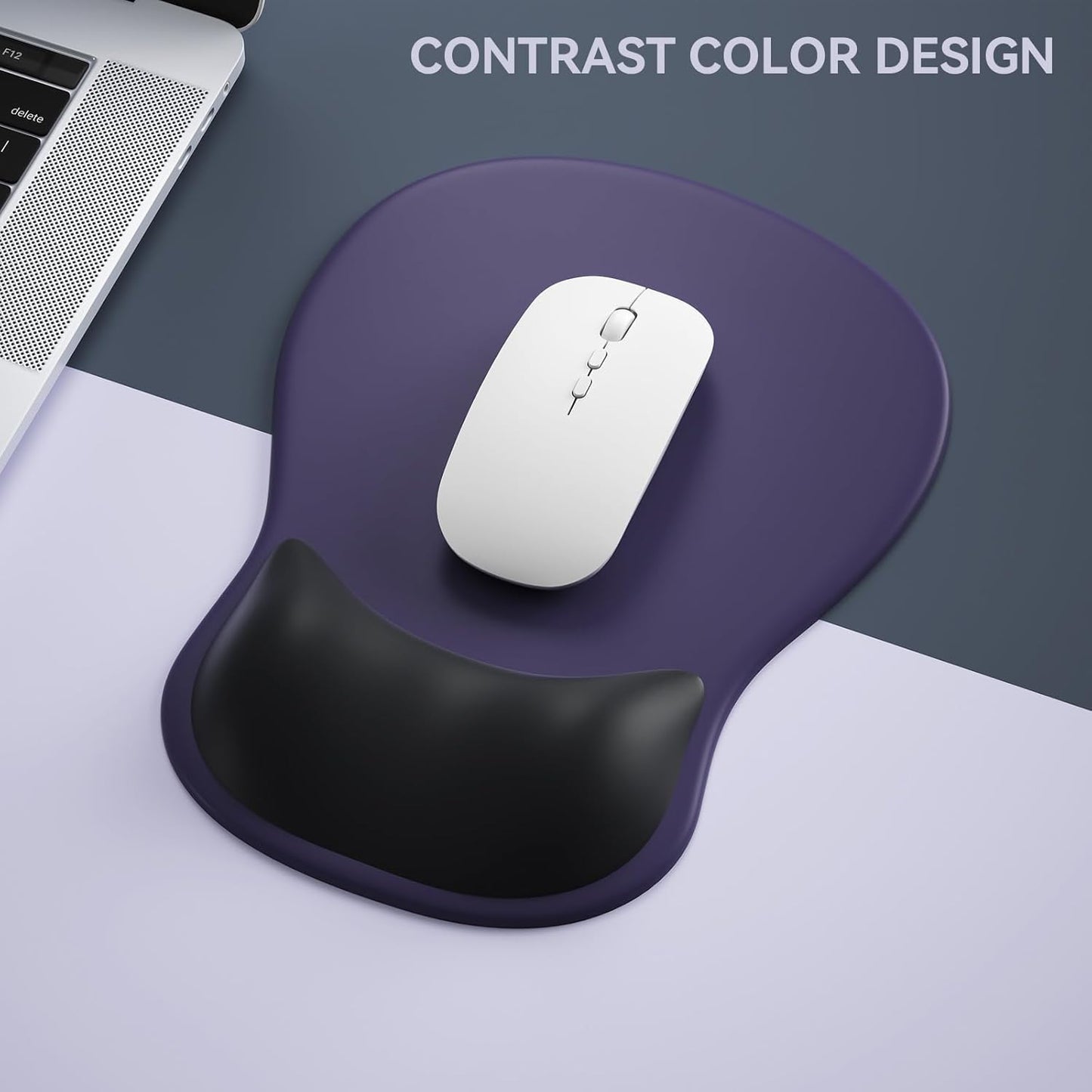 Ergonomic Mouse Pad with Wrist Rest,Cute Gel Mousepad Wrist Support - Small Mini Portable for Travel Mouse Pads for Desk Laptop,Computer,Office & Home Decor (Pink&Light Pink)