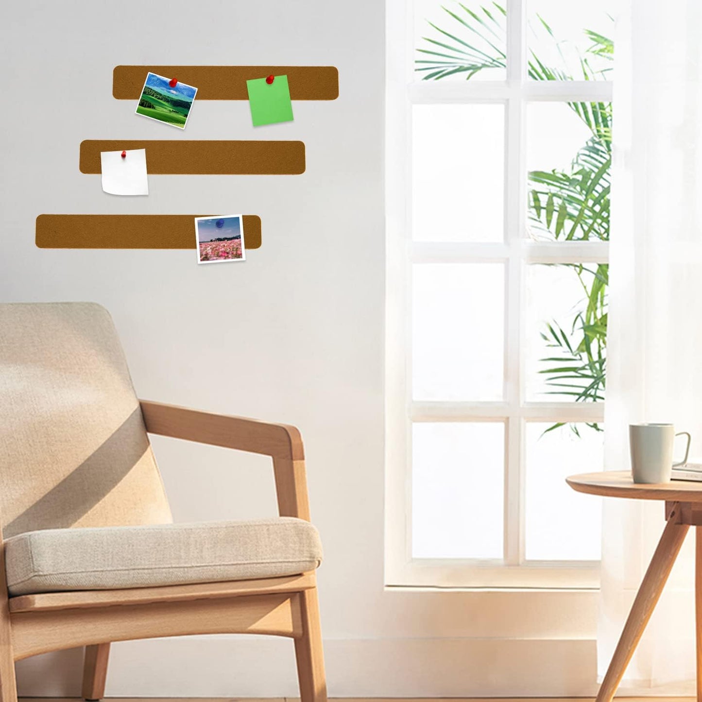 Bulletin Board Cork Board Cork Boards for Walls Cork Board for Office Pin Board Bulletin Boards for Walls (Brown)