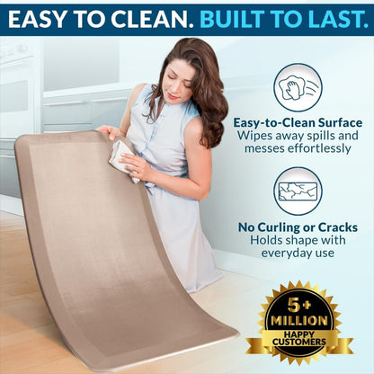 ComfiLife Anti Fatigue Floor Mat – 3/4 Inch Thick Kitchen Mats for Floor, Standing Desk Mat, Kitchen Rug – Comfort at Home, Office – Durable – Stain Resistant – Non-Slip Bottom (20" x 32", Black)