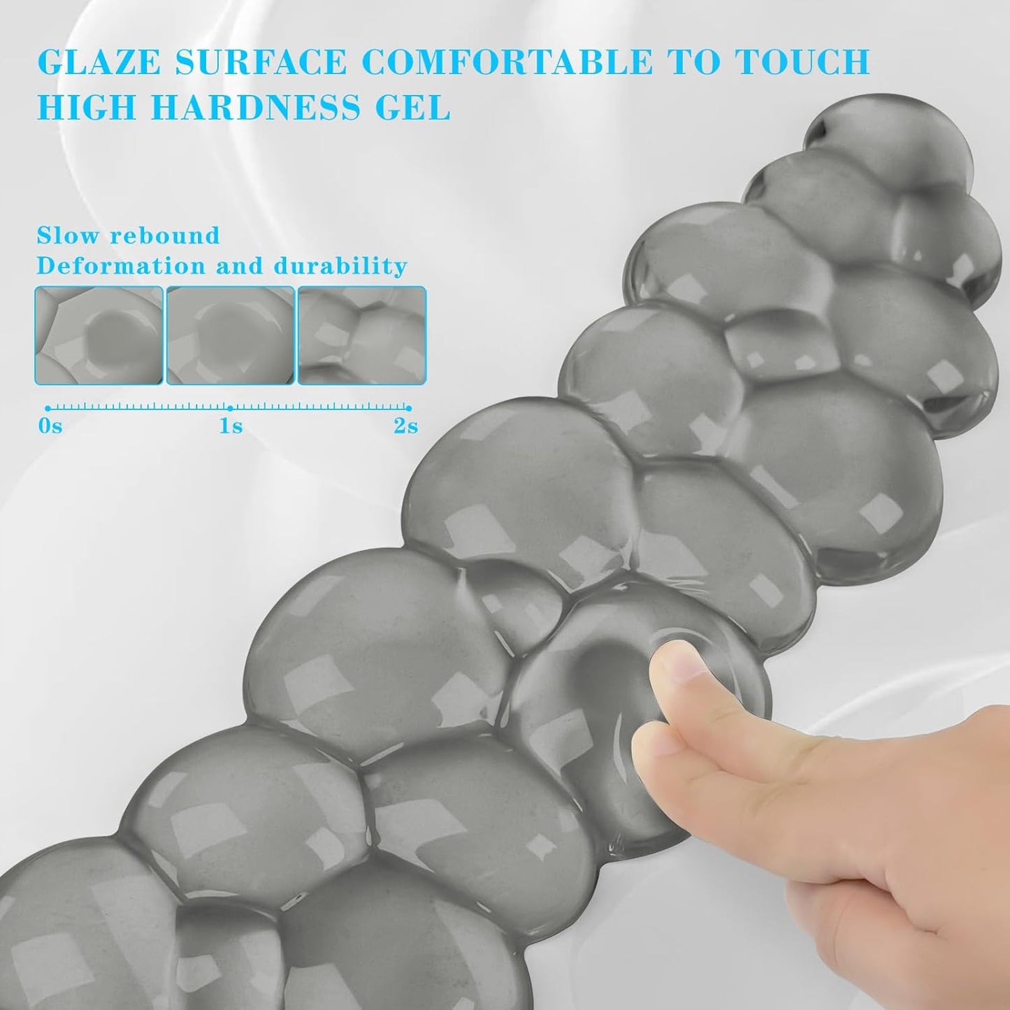 Gel Cloud Keyboard and Mouse Wrist Rest, Cute Wrist Support and Arm Support Keyboard Rest for Keyboard and Mouse Typing Pain Relief，Suitable for Office/Computer/Laptop/Gaming（White）