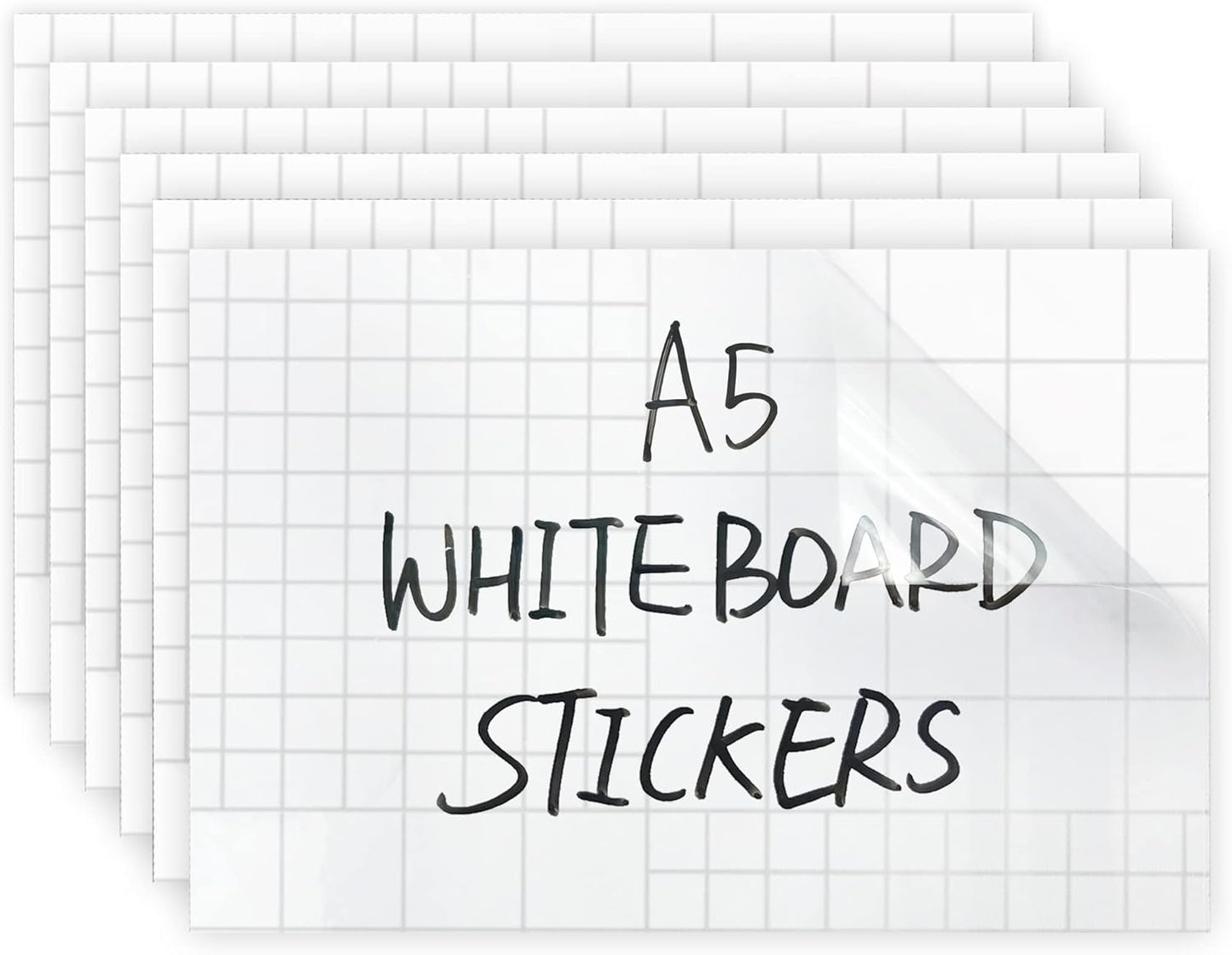 Dry Erase Board Sticker- Whiteboard Stickers-8.27''x11.69'' Removable Dry Erase Sheets- Fridge Dry Erase Paper for Wall/Desk/Refrigerator/Door/Locker/Home/Office/Classroom (White-2Pcs)