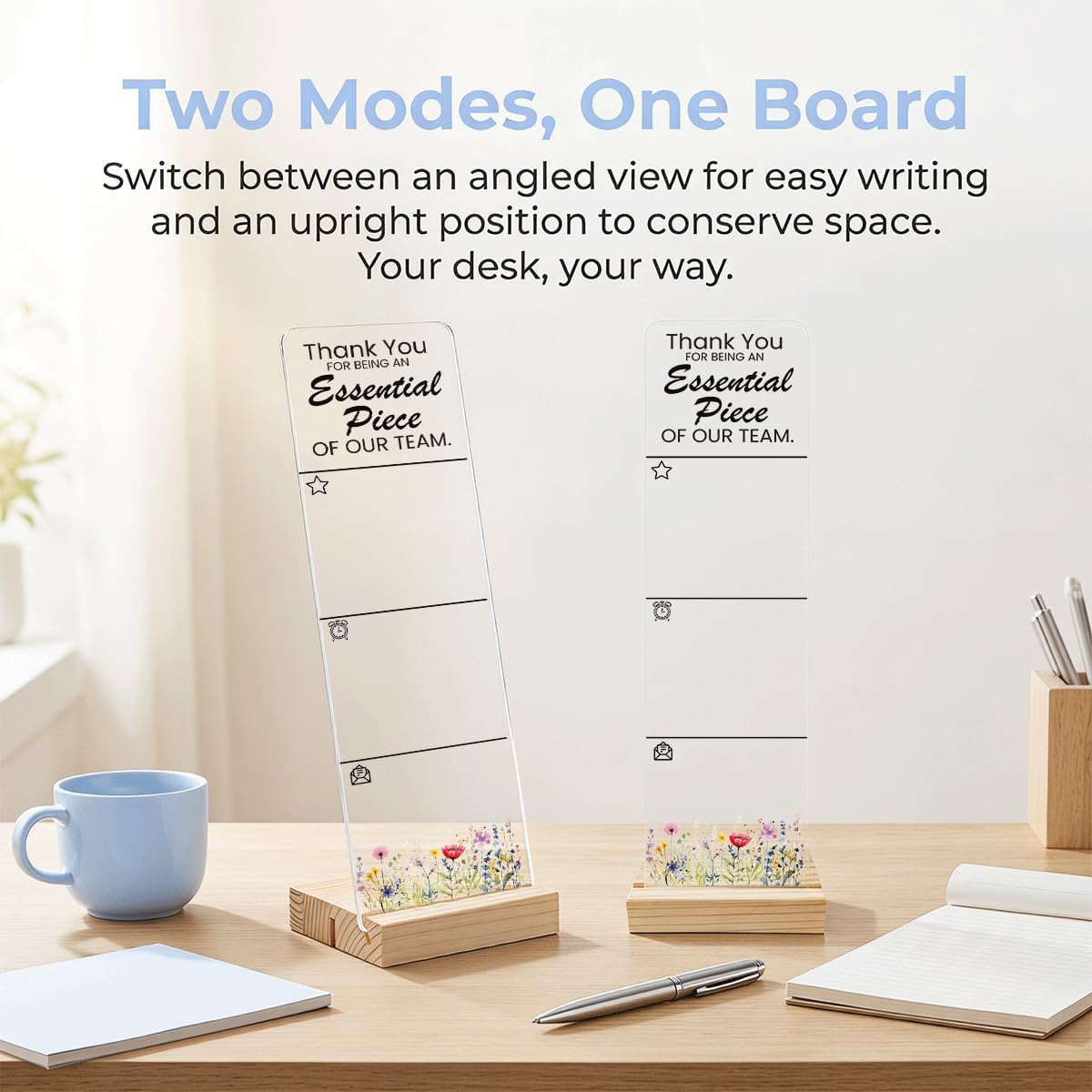 Sticky Note Holder Acrylic Monitor Memo Board Desk Organizers and Accessories Desk Decor Post It Note Holder with 200Pcs Sticky Notes Funny Sarcastic Office Positive Desk Sign