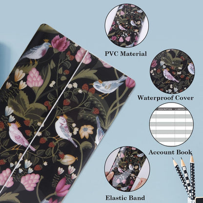 qianshan Travelers Notebook Inserts with PVC Sleeve,Undated Weekly Planner,Weekly To Do List Notepad,TN Journal,30 Sheets,8.5" x 4.7",Pocket Travelers Notebook for Journals,Diaries,Planners,Pink Cat