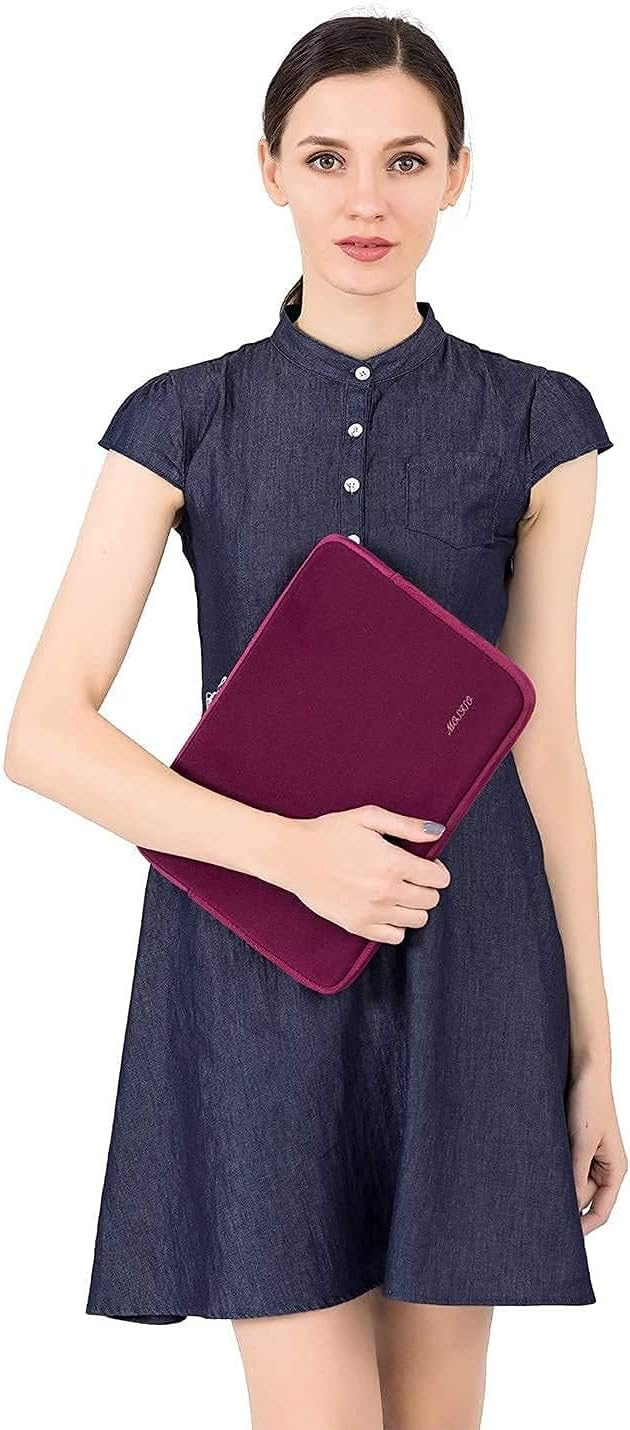 MOSISO Laptop Case 13.3 inch, 13-13.3 inch Laptop Sleeve Bag Compatible with MacBook Air/Pro 13/Pro 14 M5 M4 M3 M2 M1, HP Dell ASUS Lenovo, Neoprene Computer Sleeve Bag with Small Case, Baby Pink - Colors A