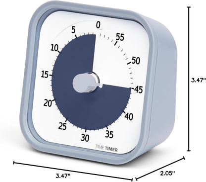 Time Timer MOD 60-Minute Visual Timer, Home Edition, Silent Operation, Study Tool for Homeschool and Office Use (Lake Day Blue)