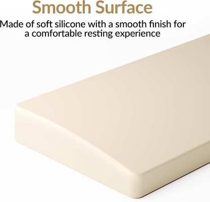 Silicone Wrist Rest for Keychron K10 Pro / K10 Max/ K10 HE / Q6 / Q6 Pro / Q6 Max / Q6 HE / V6 / V6 Max, 17.6" Non-Slip Palm Rest, 100% Full-Sized Mechanical Keyboards Support with Typing Pain Relief
