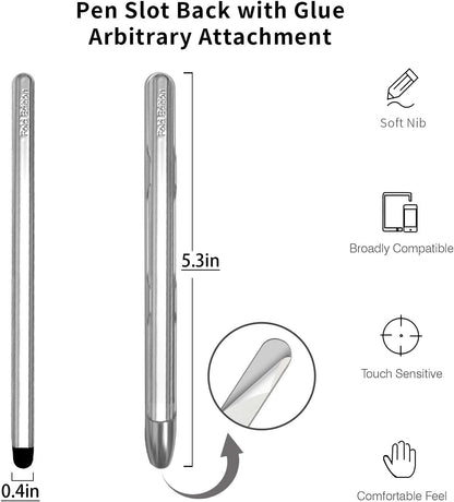 Stylus Pens with Pen Slot for Touch Screens, High Precision Capacitive Universal Stylus for iPad iPhone Tablets Samsung Galaxy All Touch Screen Devices (Black)