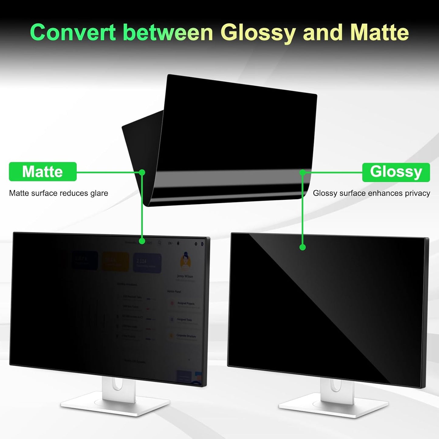 Laptop Privacy Screen 14 Inch 16:9 Aspect Ratio, Laptop Screen Privacy Shield Compatible With Lenovo Hp Dell Acer Asus Thinkpad Envy Xps, Removable Anti Glare Blue Light Computer Filter Protector