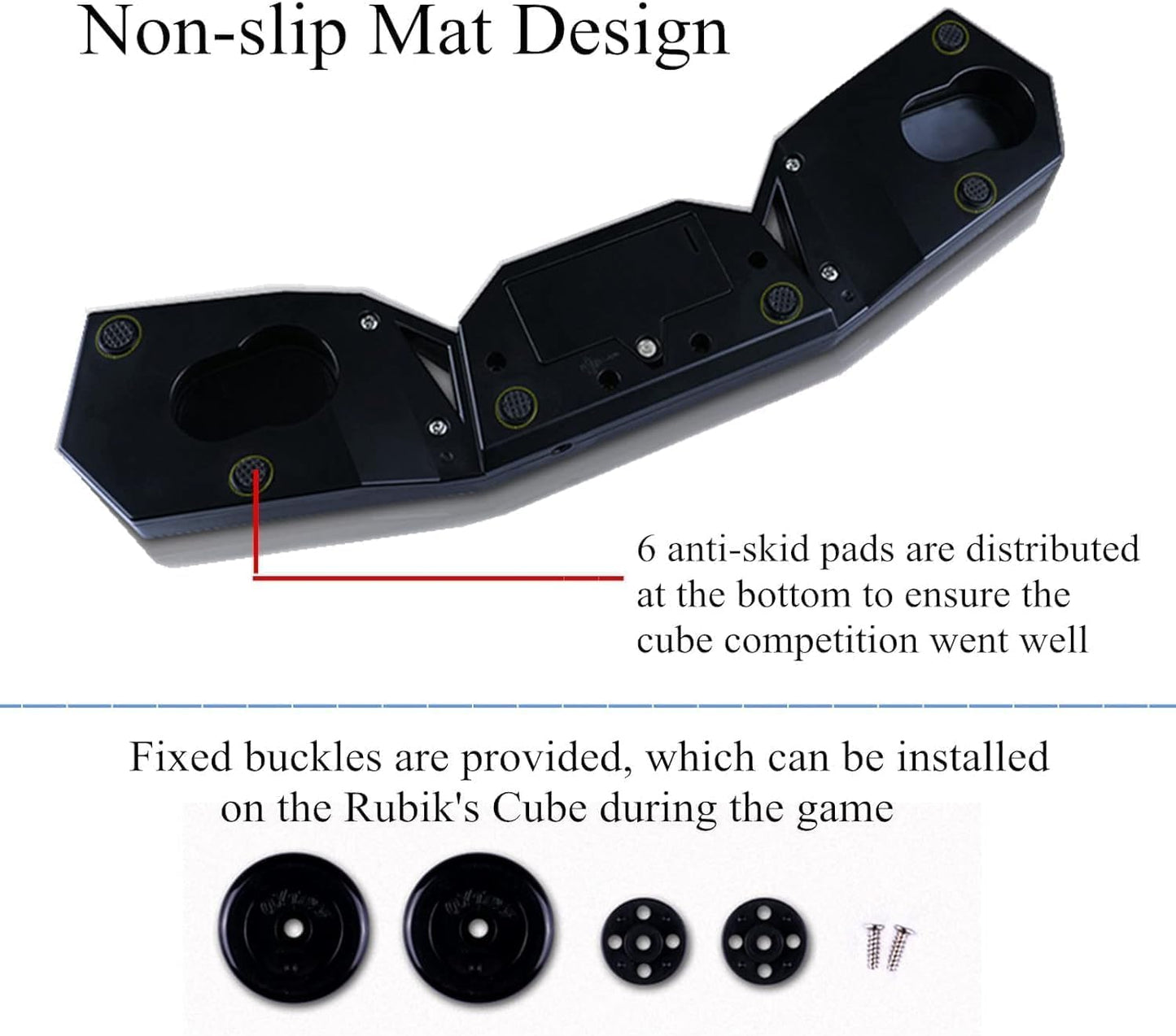 Speed Cube Timer, Touch Control, Professional Timer Machine, Speed Race, Display, Black