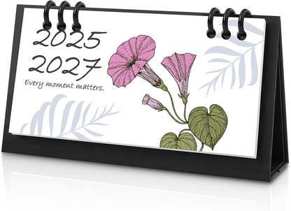 KONVINIT Small Desk Calendar 2026-2027, 6.3" x 3.1", 2026 Desk Calendar - Runs From January 2026 Until December 2027, 24 Months Mini Desktop Calendar for School, Home and Office Supplies
