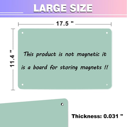 2Pack Black Magnetic Board,17.5" x 11.4" Magnet Bulletin Board to Display Magnetic Notes, Poetry, Photos, Suitable for Wall, Refrigerator, Cabinet etc, Come with 8 Pcs Dual Lock Tape and Screws