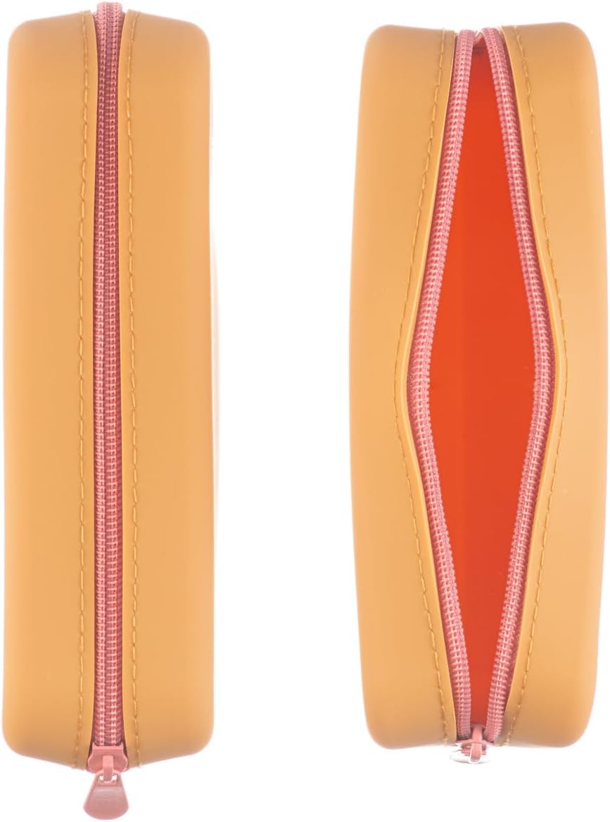 DIVERSEBEE Soft Silicone Pencil Case, Aesthetic Pencil Pouch with Zipper, Cute Pen Bag for School, Bible Journaling Supplies and Accessories, Pencil Organizer (Grape)