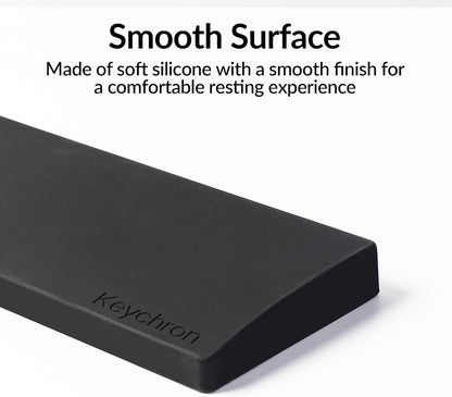 Ergonomic Silicone Wrist Rest for Keychron K12 / Q4 / Q60 / Q60 Max / Q4 Pro / Q4 HE / V4 / V4 Max, 12.04" Honeycomb Non-Slip Palm Rest, 60% Compact Mechanical Keyboard Support with Typing Pain Relief