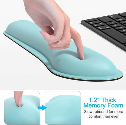 Dapesuom Mouse Wrist Rest, Ergonomic Memory Foam Mouse Wrist for Computer Desk Mats Support, PU Leather Hand Rest Pad Cushion for Gaming, Laptop, Men, Women, Pain Relief & Easy Typing, Black