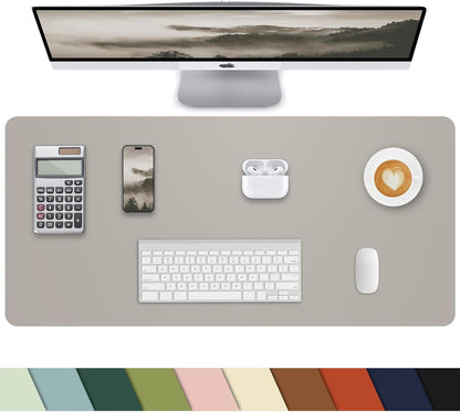 Leather Desk Pad Protector, Office Desk Mat, Large Mouse Pad, Non-Slip PU Leather Desk Blotter, Laptop Desk Pad Desk Accessories for Office and Home (Black, 40" x 17")