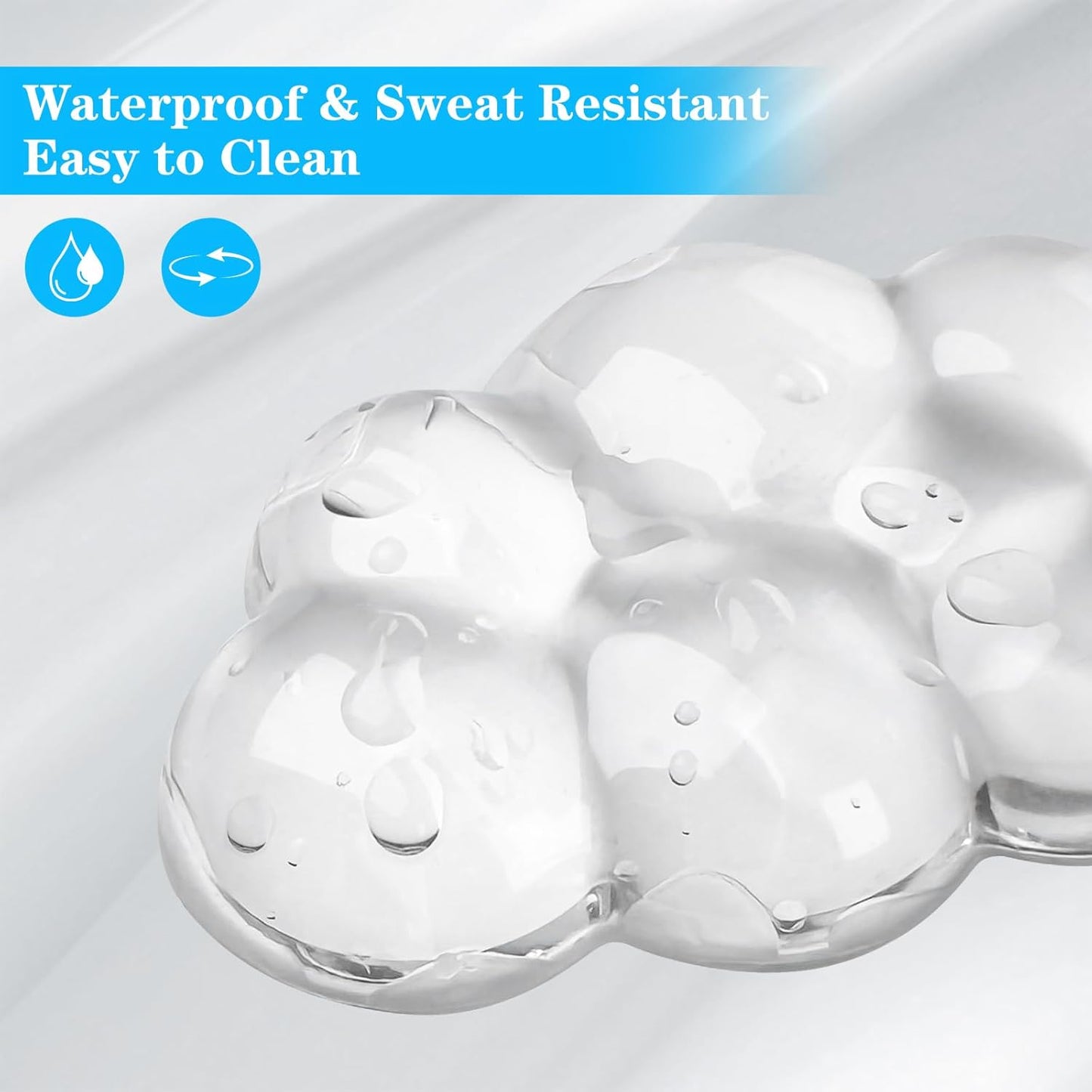 Gel Cloud Keyboard and Mouse Wrist Rest, Cute Wrist Support and Arm Support Keyboard Rest for Keyboard and Mouse Typing Pain Relief，Suitable for Office/Computer/Laptop/Gaming（White）