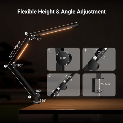 NEEWER Basics 12W Dual Monitor Light Bar with Stands, LED Lamp for Home Office Video Conference Lighting Desk Computer Laptop Webcam Zoom Streaming, Bi Color, Remote/Touch Control Dimmable, L10