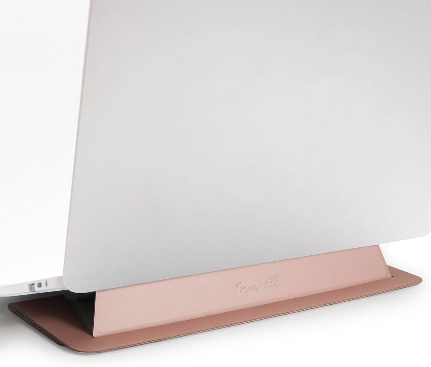 SenseAGE Laptop Stand for Desk, Office, Ergonomic Notebook Stand, Foldable & Portable Travel FlatStand, Lightweight, Anti-Slip, Compatible with MacBook Air, Pro, and Up to 15.4" Laptops (Charcoal)