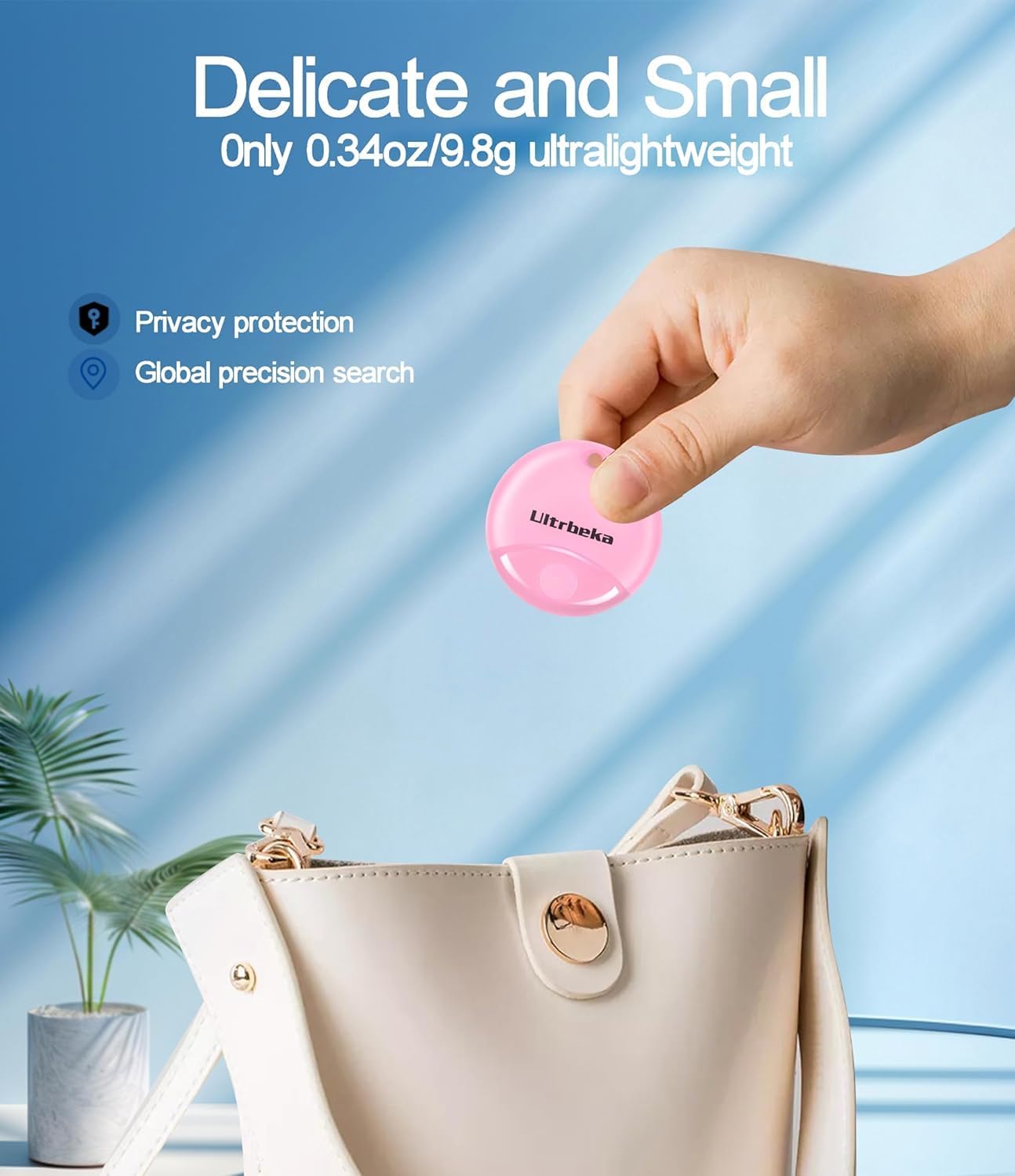 Ultrbeka Air Tracker Tag 4 Pack Bluetooth Item Finder for iPhone – MFi Certified Smart Tracker Compatible with Apple Find My, IP67 Waterproof Key Finder for Keys, Wallet, Luggage, Bike, Backpack