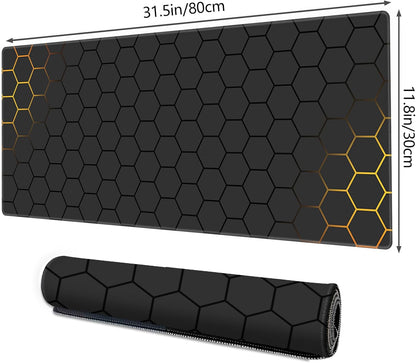 Galdas Mouse Pad For Gaming,Forest Background Pattern XXL XL Large Mouse Mat Long Extended MousePad Desk Mat Non-Slip Rubber Mice Pads Stitched Edges Thin (31.5 x 11.8 x 0.12 Inches) Tree